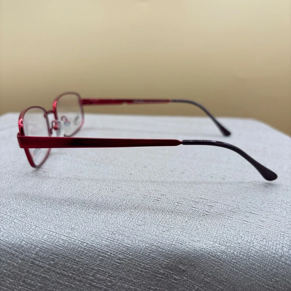 Armourx 7014 BRG Red Stainless Steel Safety Eyeglass Frames Z87-2+ 53-18-135